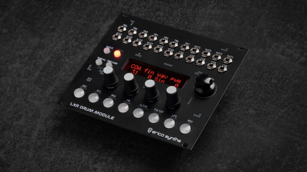 Superbooth 22: Erica Synths LXR, the 6-voice LXR-02 drum power for Eurorack