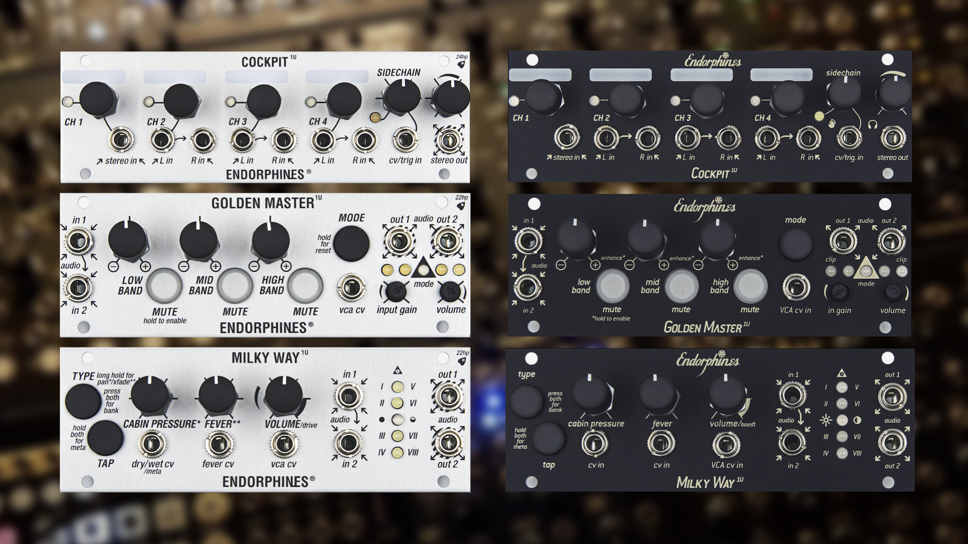 Endorphin.es' first 1U modules are out now: Cockpit, Golden Master  Milky  Way